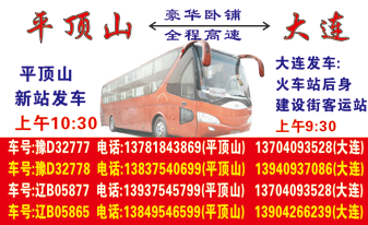 大连到平顶山名片正面